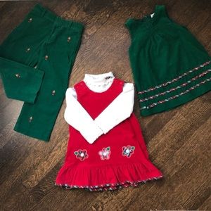 EUC Florence Eiseman REVERSIBLE Corduroy Dress 3T (listing for RED DRESS only)